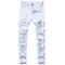 Men's Ripped Jeans Straight Pants Mid Waisted Urban Jeans Denim Trousers